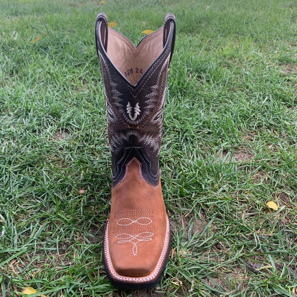 Women’s Western Rodeo Cowgirl Leather Boots Tan botas Vaqueras - Picture 3 of 8